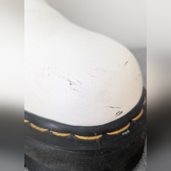 Dr Martens sz 8M 9W white leather platform chelsea boots - Air Wair - Picture 9 of 16